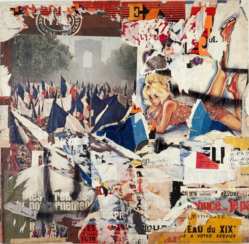 Jacques Villeglé, Boulevard de la Villette, 1971, Collection FRAC Bretagne, photo : Hervé Beurel